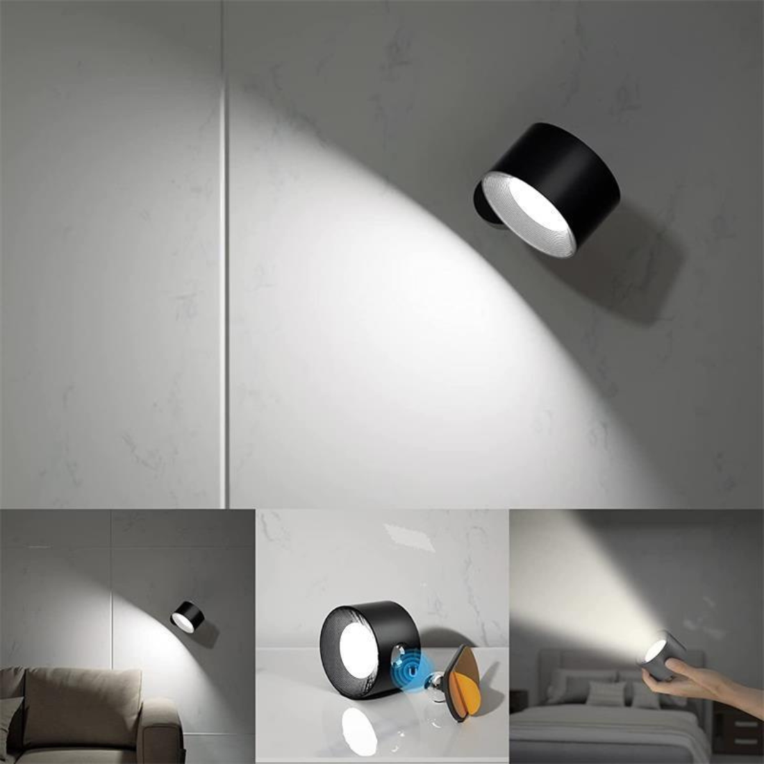 BowLift | FlexiLamp – Cordless rechargeable 360° wall lamp