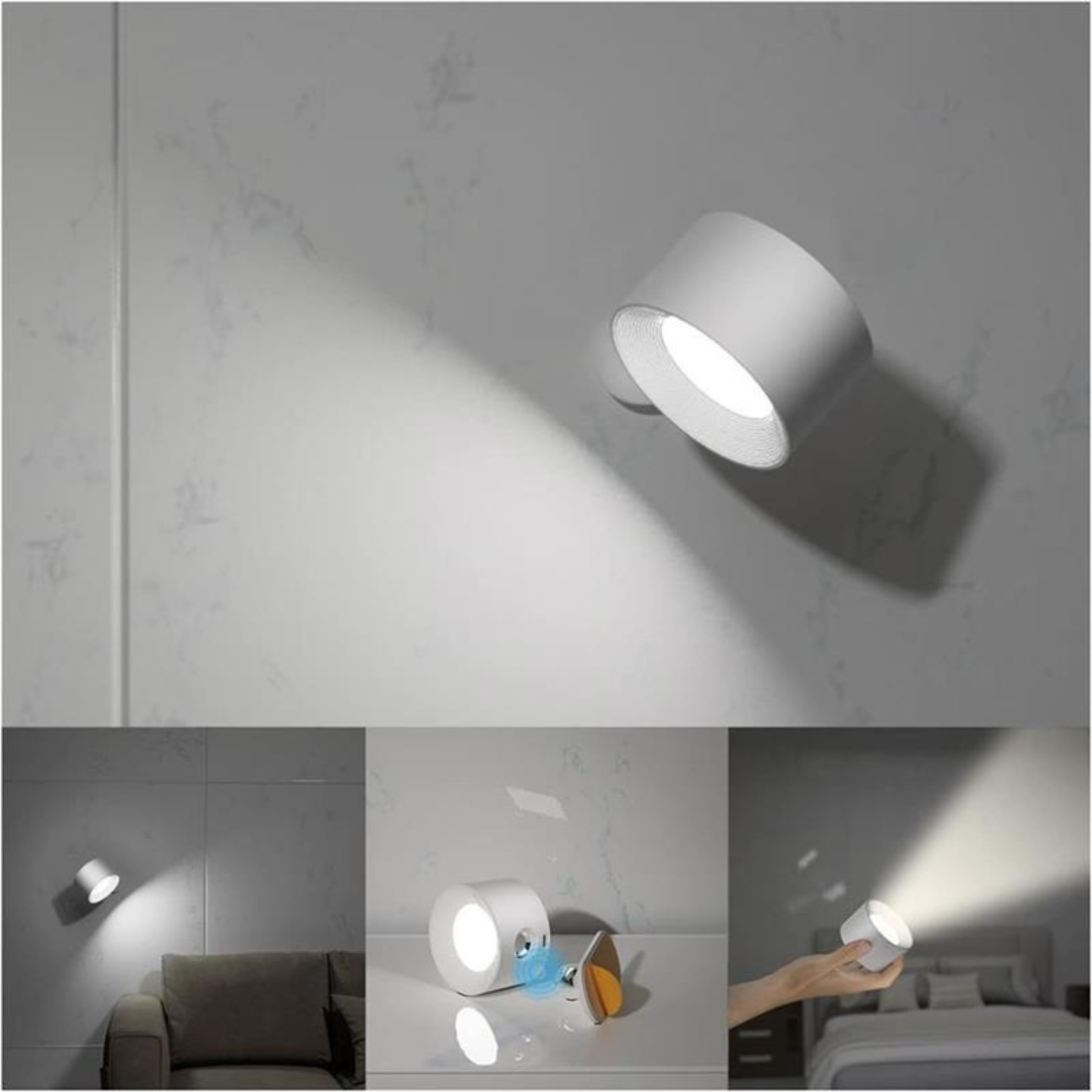 BowLift | FlexiLamp – Cordless rechargeable 360° wall lamp