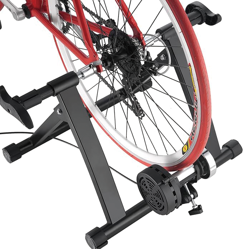 BowLift | Exercise Bike Trainer - Indoor Bicycle Training Stand With Quiet 5-Level Magnetic Resistance and Front Wheel Riser Block