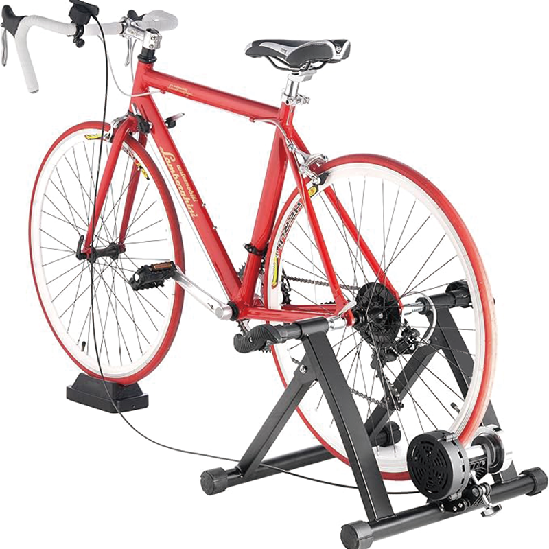 BowLift | Exercise Bike Trainer - Indoor Bicycle Training Stand With Quiet 5-Level Magnetic Resistance and Front Wheel Riser Block