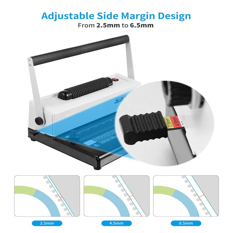 BowLift | Binding Machine Coil Spiral Binding Machine Electric Coil Inserter for Letter Size/A4/A5 with 100pcs 5/16'' Coil Binding Spines