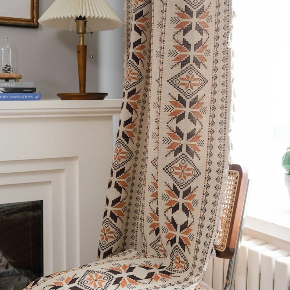 BowLift | Bohemian Geometric Semi-Blackout Curtain