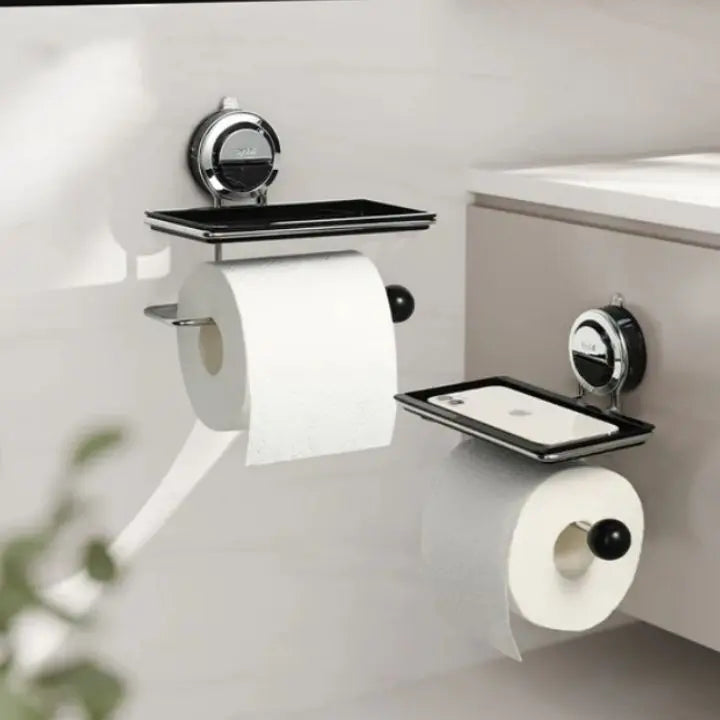BowLift | Drill-free toilet paper holder made of stainless steel