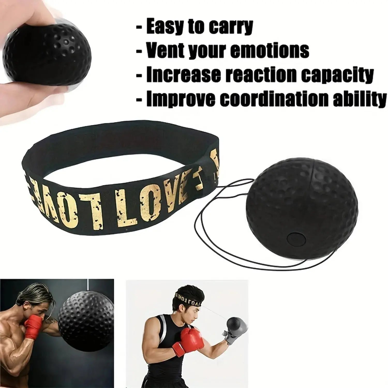 BowLift | Boxing Headband with Reflex Ball for Increased Reaction Power