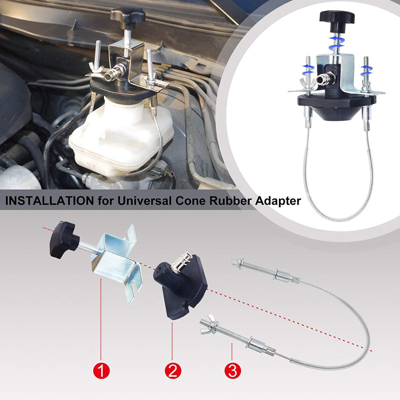 BowLift | Brake Bleeder Kit Pneumatic Pressure Brake Clutch Fluid Bleeding Tool Set Air Power Pressurized Oil Change Bleeder Machine