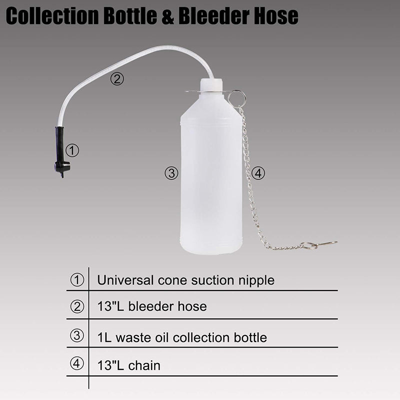 BowLift | Brake Bleeder Kit Pneumatic Pressure Brake Clutch Fluid Bleeding Tool Set Air Power Pressurized Oil Change Bleeder Machine