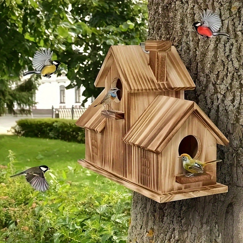 BowLift | Bird House Wooden Multi Nesting Outdoor Feeder