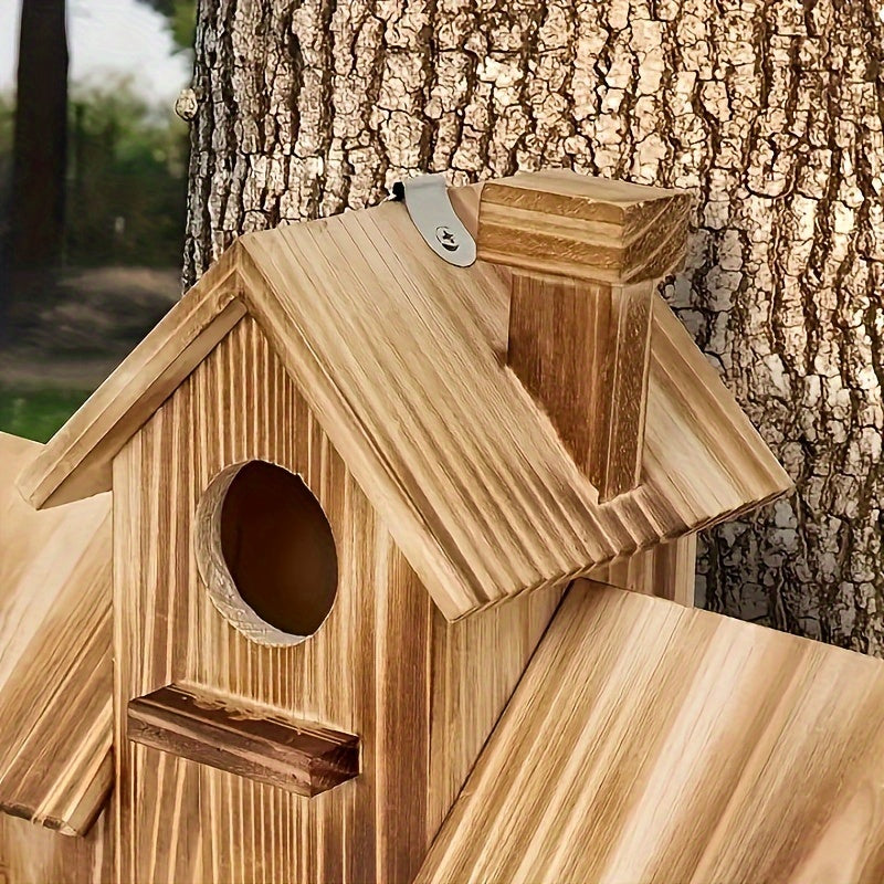 BowLift | Bird House Wooden Multi Nesting Outdoor Feeder