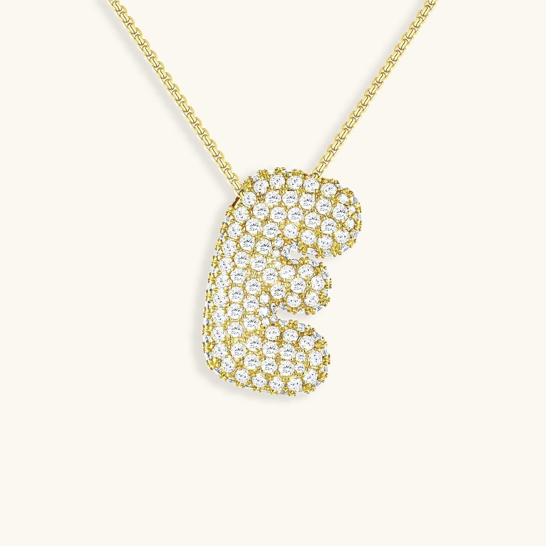 BowLift | Bubble Initial-Diamond-Necklace
