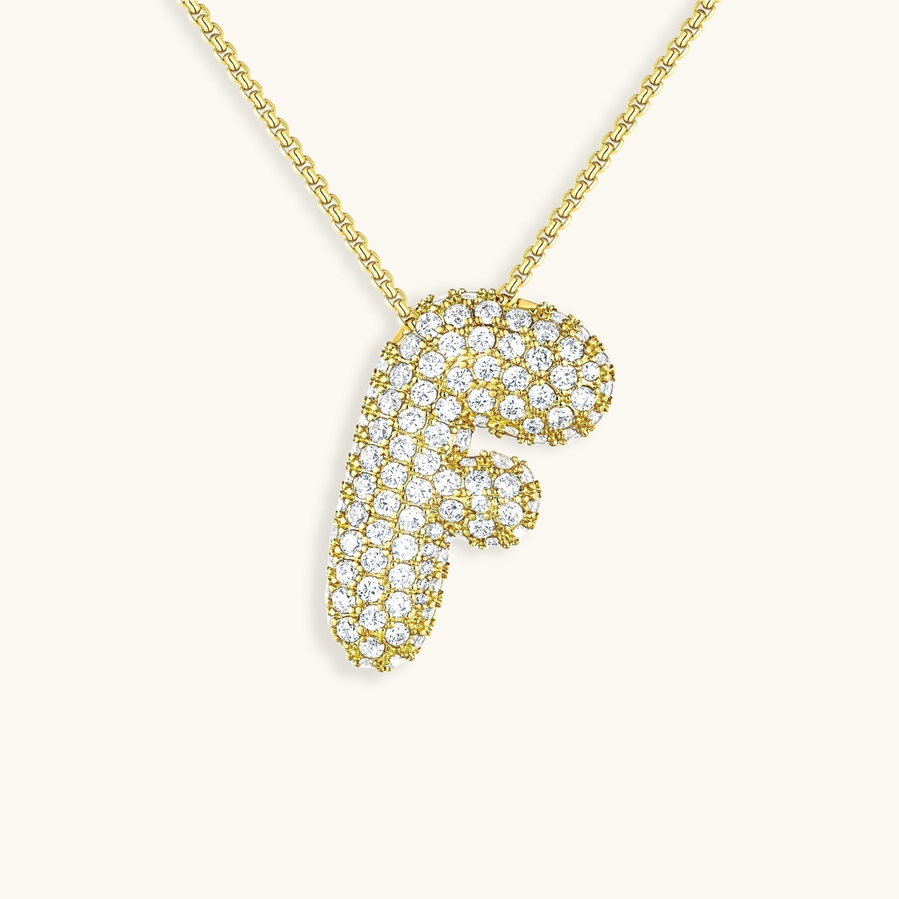 BowLift | Bubble Initial-Diamond-Necklace