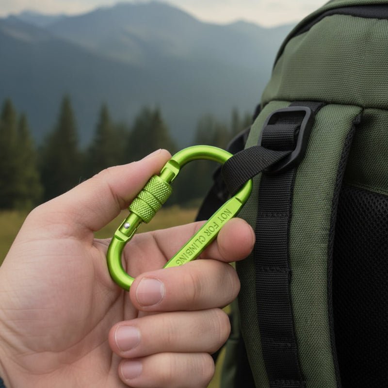 BowLift | D-förmiger Karabiner in mehreren Farben für Wandern & Camping