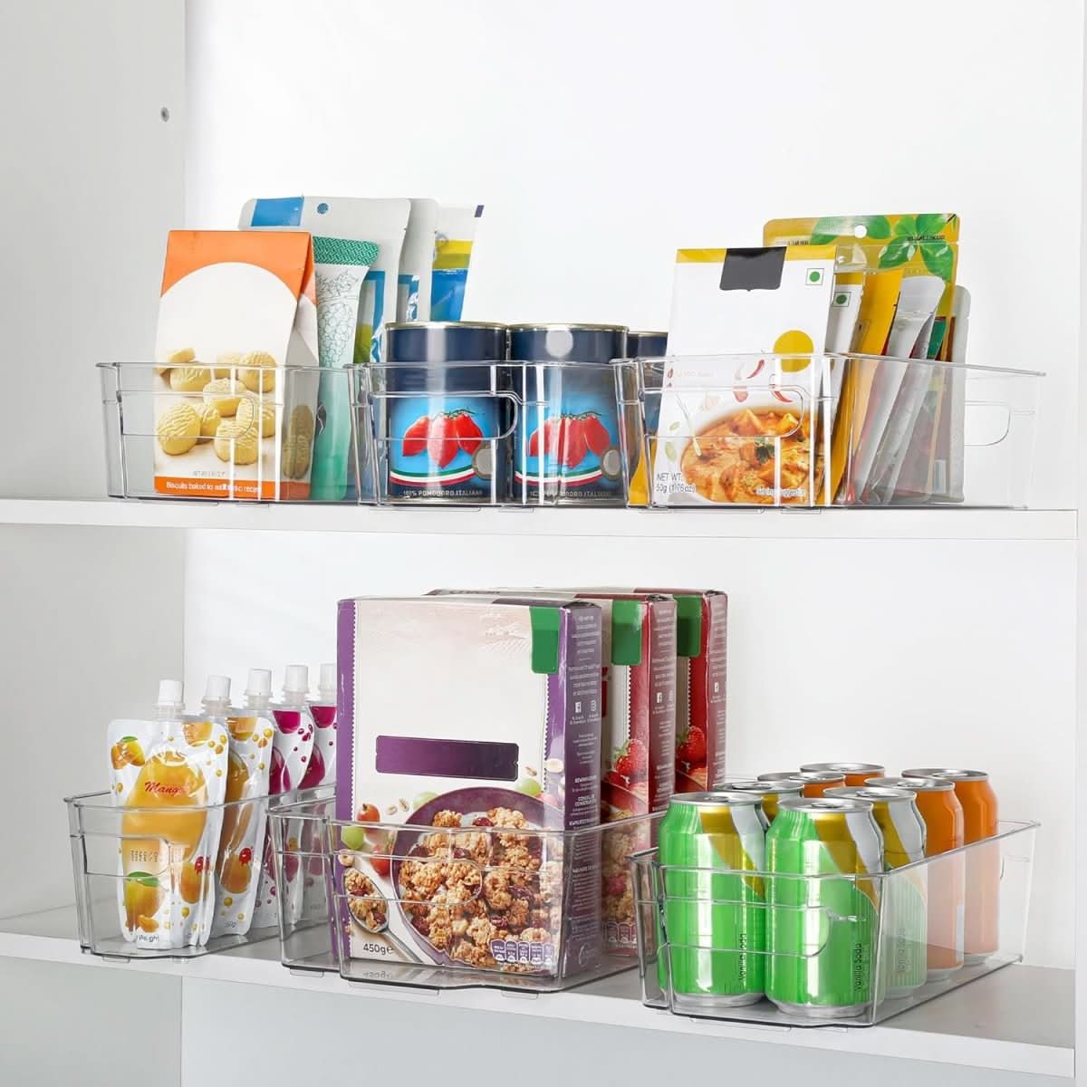 BowLift | Transparent storage boxes for fridge & kitchen in a set of 4