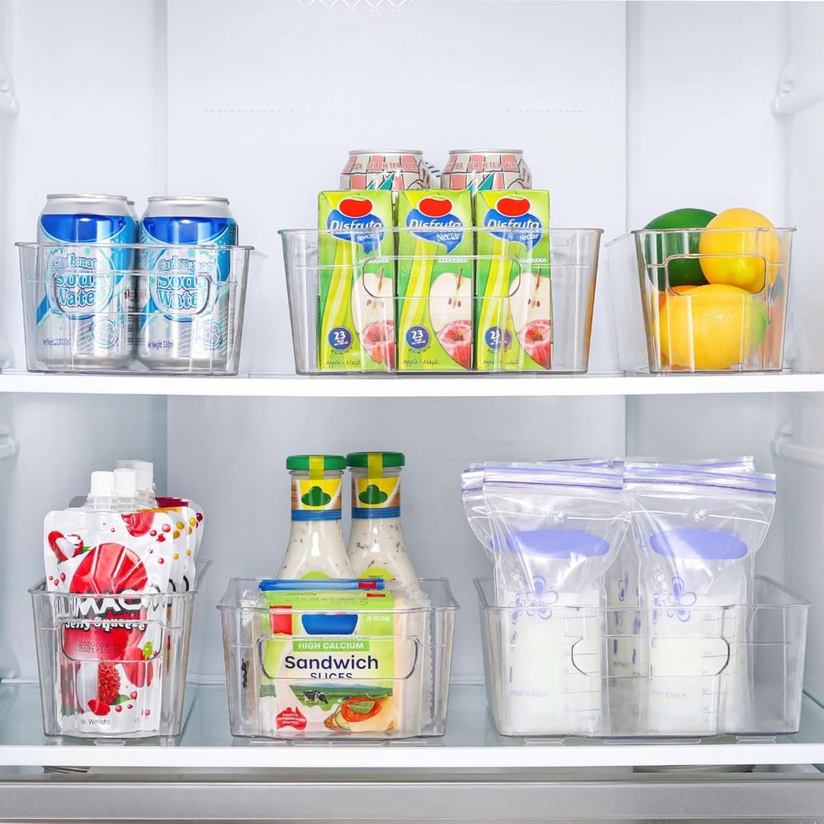 BowLift | Transparent storage boxes for fridge & kitchen in a set of 4