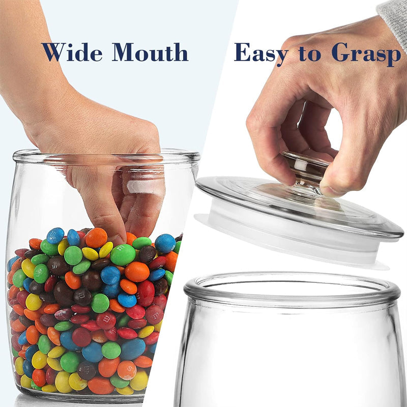 BowLift | 1/2 gallon glass jar with lid, candy medicine bottle sealed jar, flower tea, pickles and wine jar, glass rice jar, set of 2