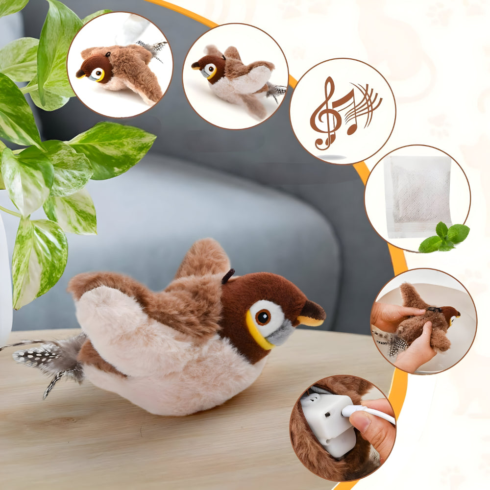 BowLift | Cat Toy Plush Bird Chirping Sound