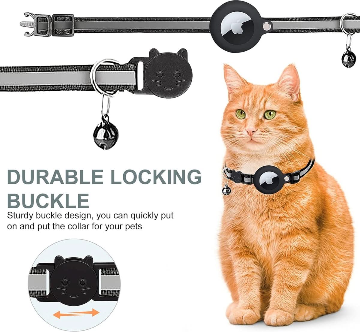 BowLift | GPS Cat Collar with Reflective Design and Safety Closure