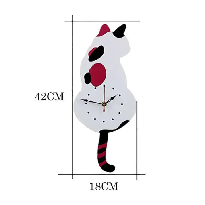 BowLift | Charming Cat Wall Clock with Swinging Tail