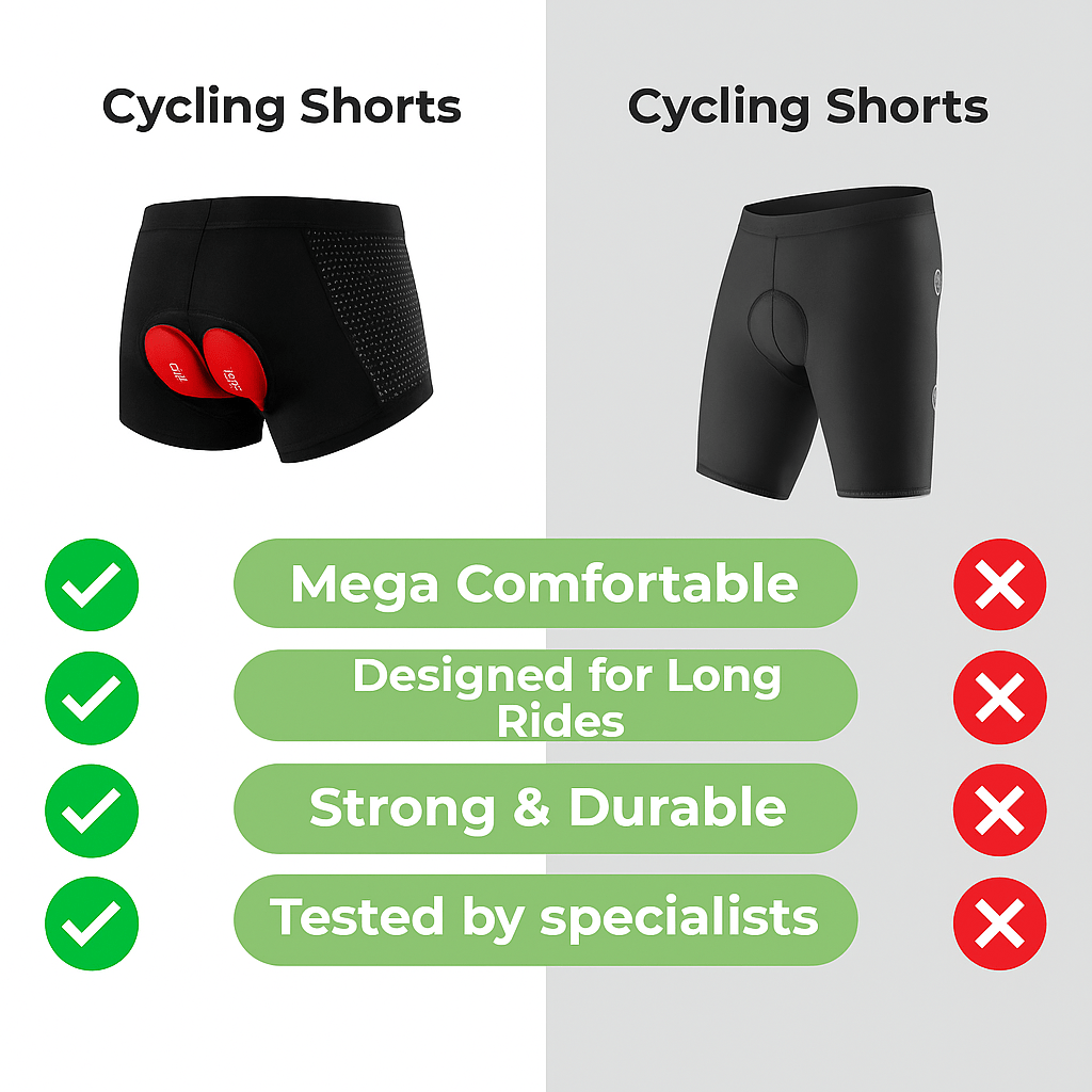 BowLift | Gel-padded cycling shorts against saddle pain