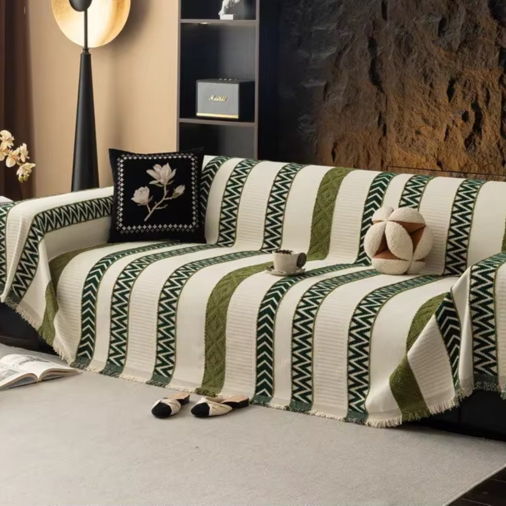BowLift | Chevron Pattern Chenille Sofa Cover
