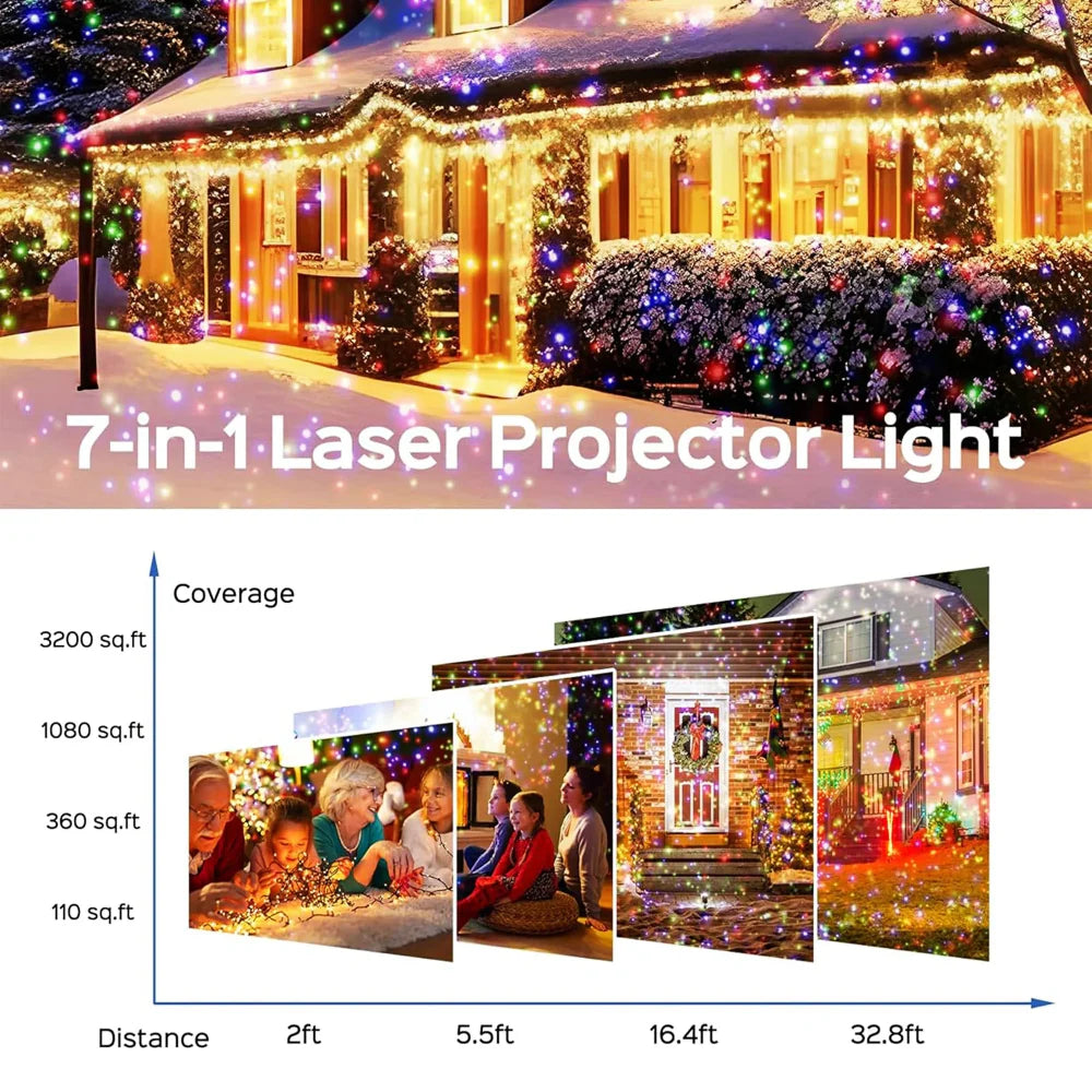 BowLift | Christmas Light Projector Outdoor Waterproof Laser Display