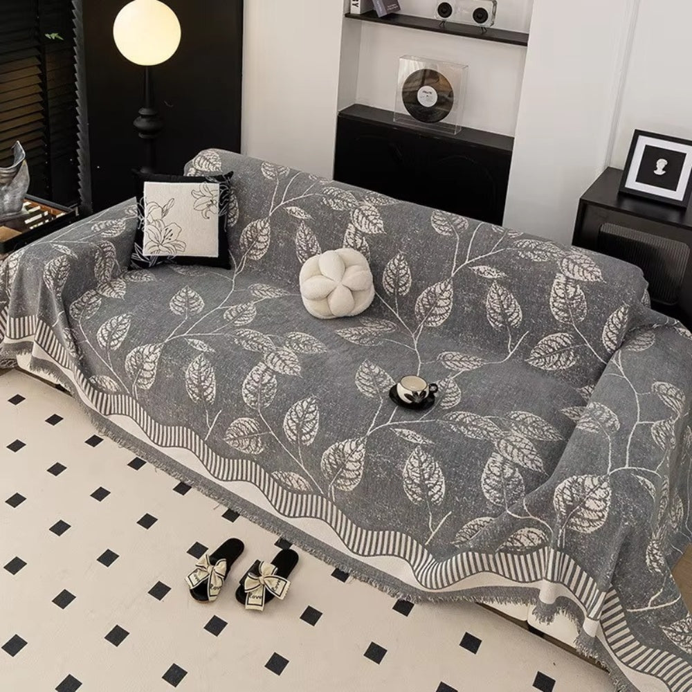 BowLift | Classic Chenille Leaf Sofa Cover