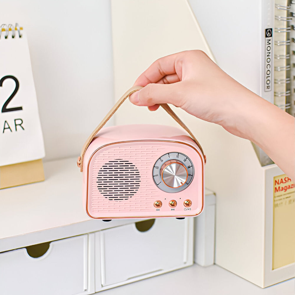 BowLift | Classic Retro Bluetooth Speaker – Stylish Wireless Sound System with Vintage Radio Design