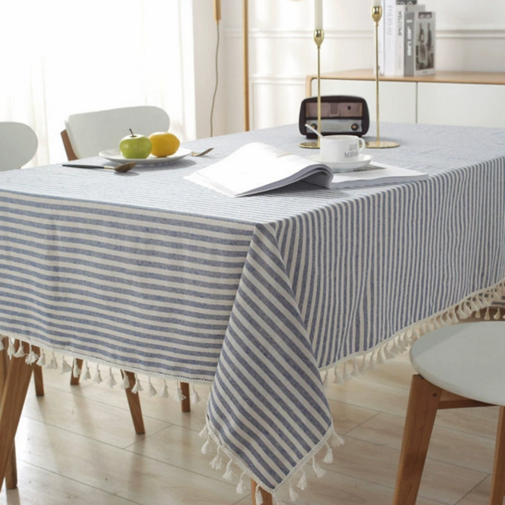 BowLift | Classic Striped Tassel Table Cloth