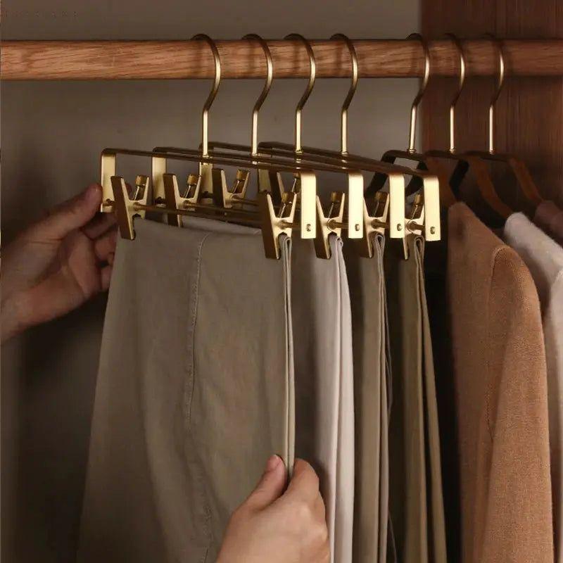 BowLift | ClipEase – Elegant Matte Non-Slip Trouser Hangers (Set of 5)
