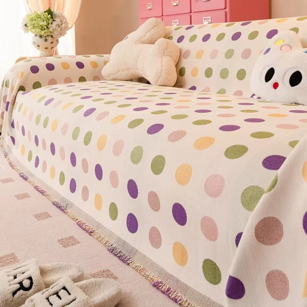BowLift | Colorful Polka Dot Sofa Cover