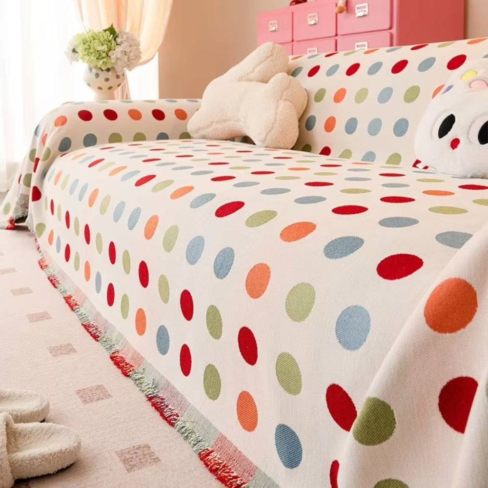 BowLift | Colorful Polka Dot Sofa Cover