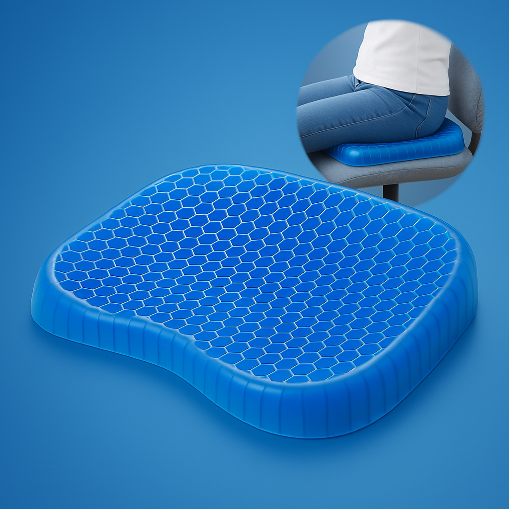 BowLift | GelRelax Seat Cushion – Orthopedic Gel Seat Cushion for Pressure Relief and Comfort