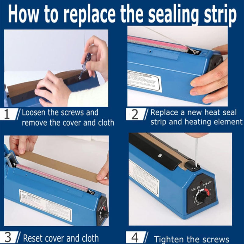 BowLift | 12 Inch Impulse Heat Sealer Impulse Commercial Bag Sealers with Adjustable Heating Mode for Plastic Bags PE PP Bags
