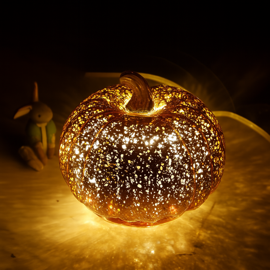 BowLift | Halloween Decorations Glass Pumpkin LED Lights Set