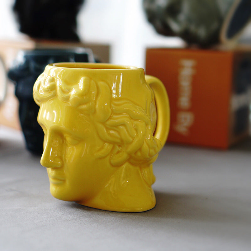 BowLift | Ceramic Antique Greek Head Mug