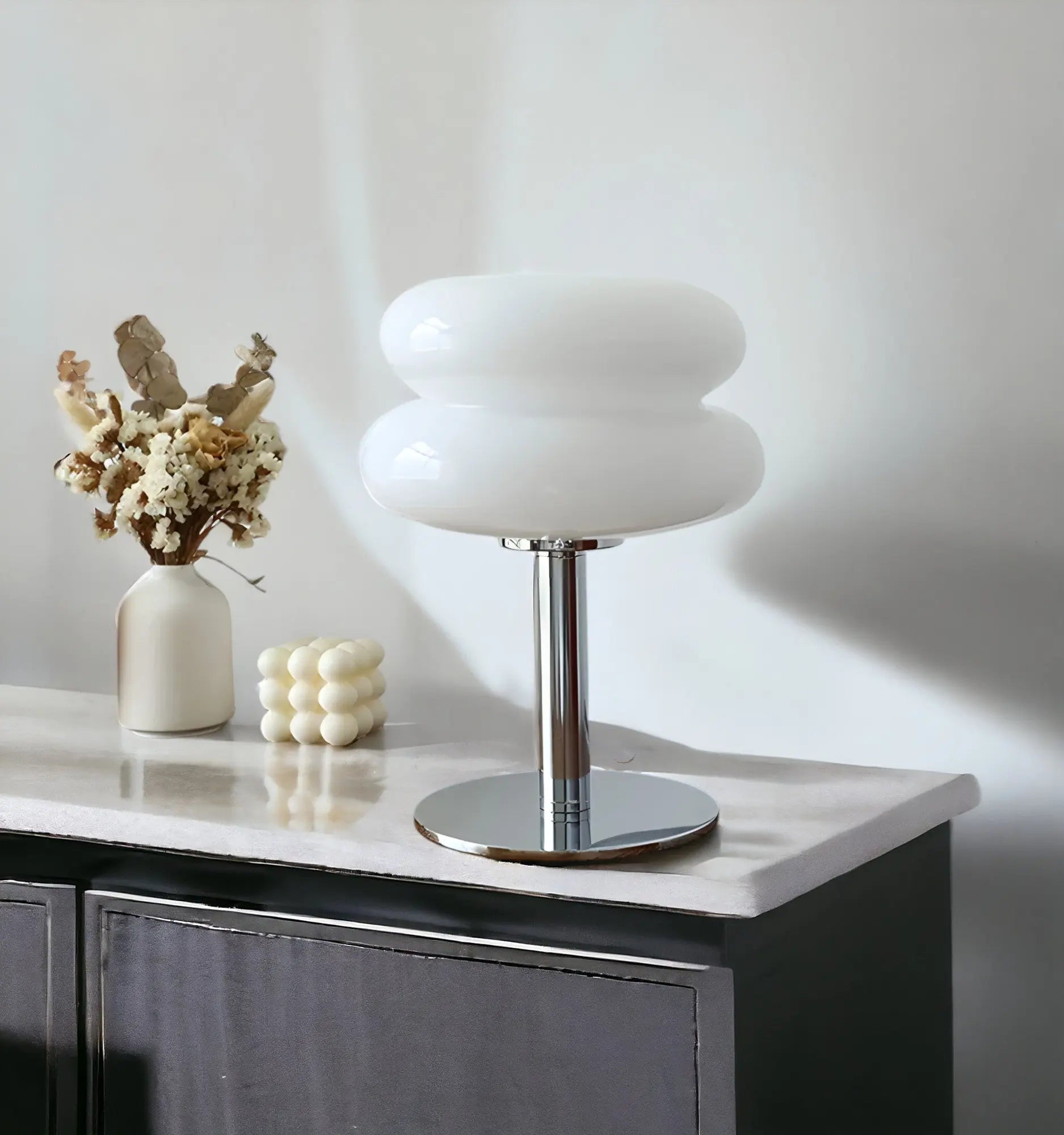 BowLift | GlamoraLite - Elegant Glass Table Lamp for Your Interior
