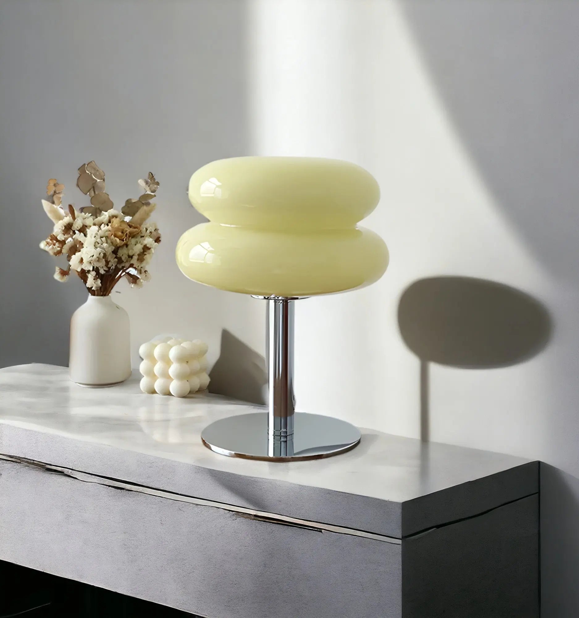 BowLift | GlamoraLite - Elegant Glass Table Lamp for Your Interior