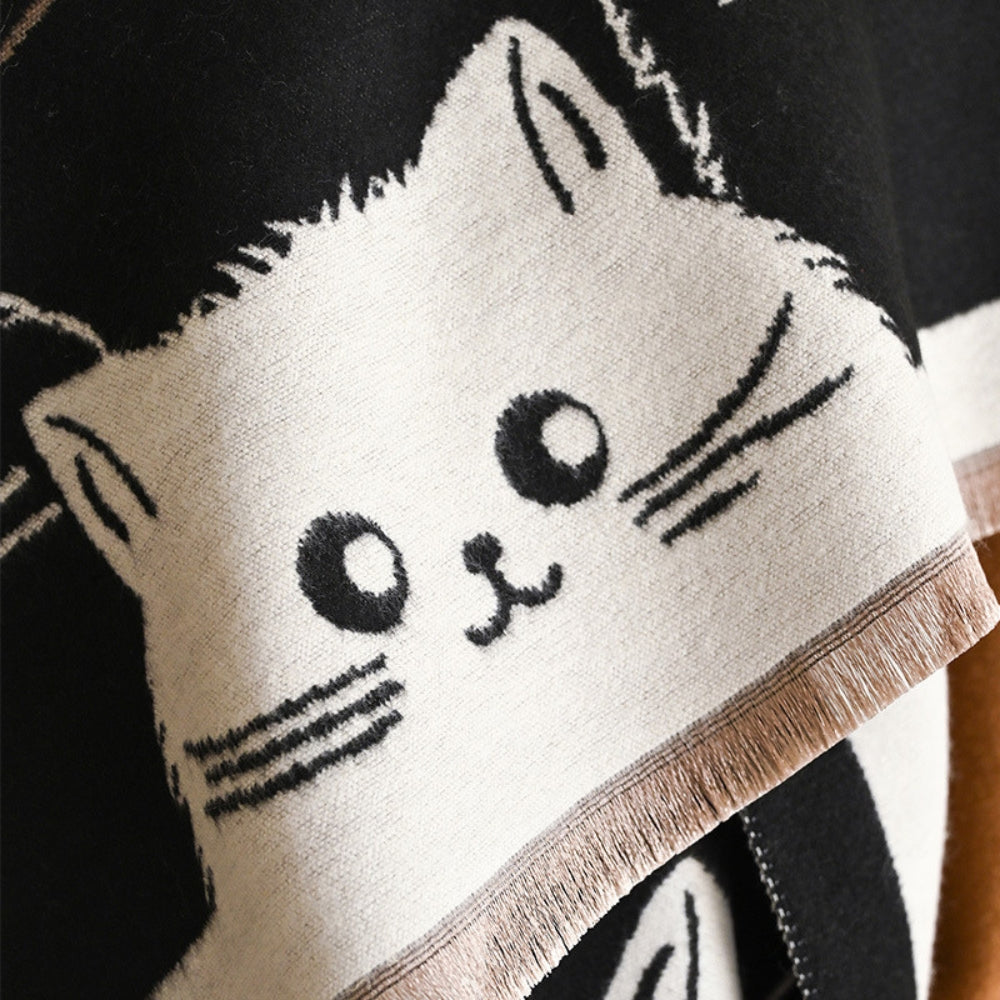 BowLift | Cute Cat Jacquard Winter Scarf