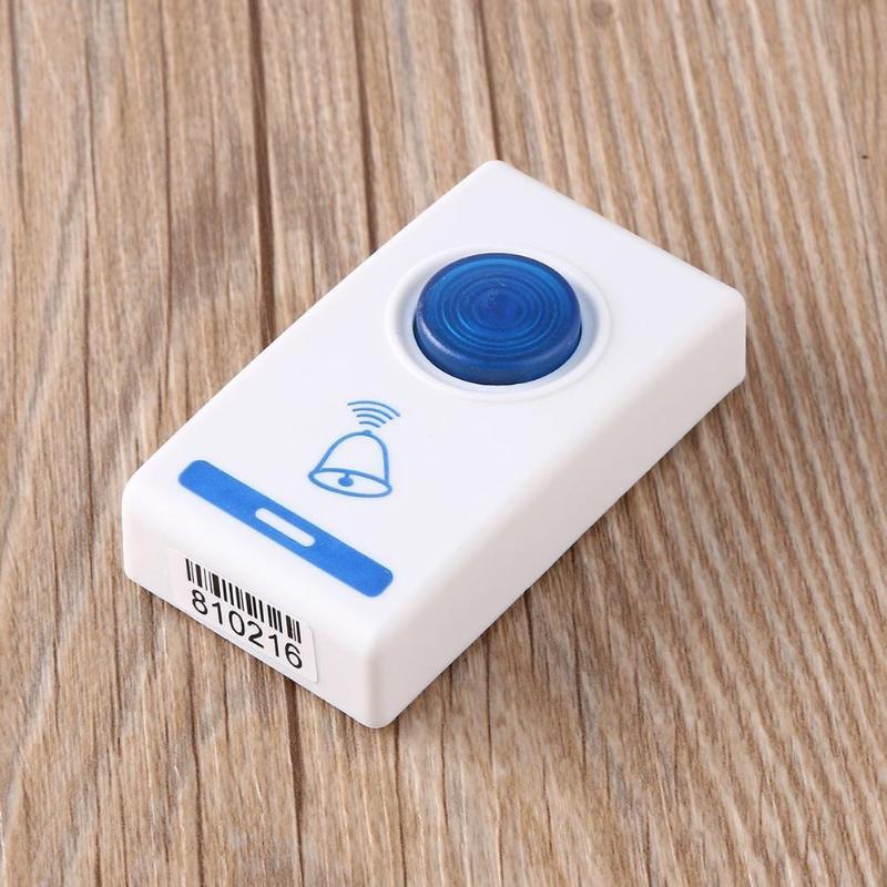 BowLift | DC3V LED Wireless Chime Doorbell Battery Powered 32 Tune Songs 1 Remote Control 1 Wireless Home Security Smart Doorbells White