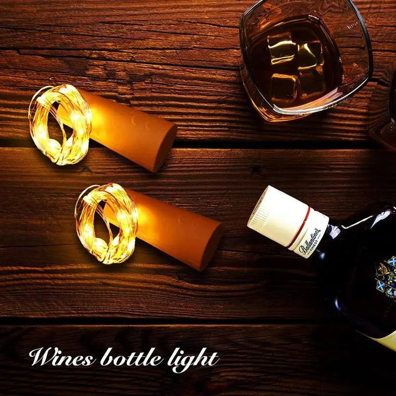 BowLift | DIY Bottle Light with Cork – 20 LED Light Chain for Bottles in Warm White
