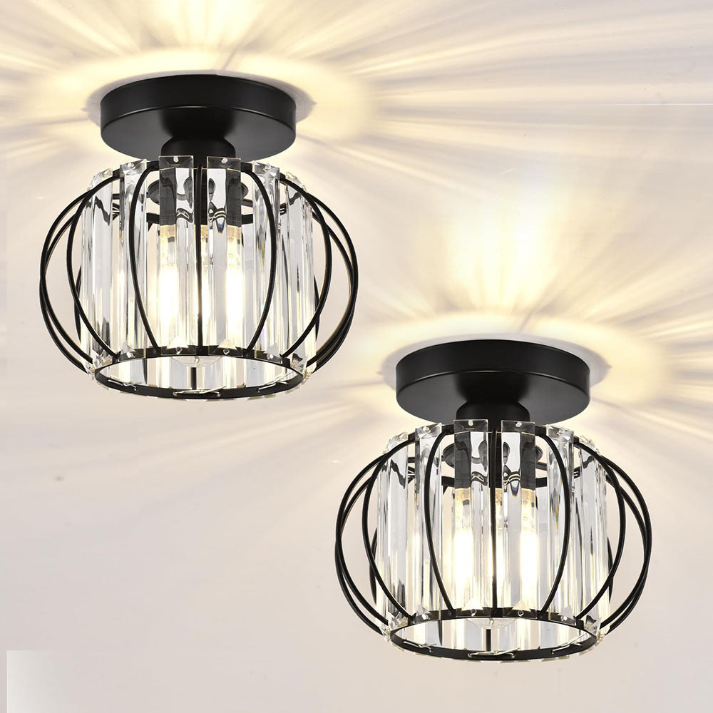 BowLift | Crystal Ceiling Light with Gold Flush Mount