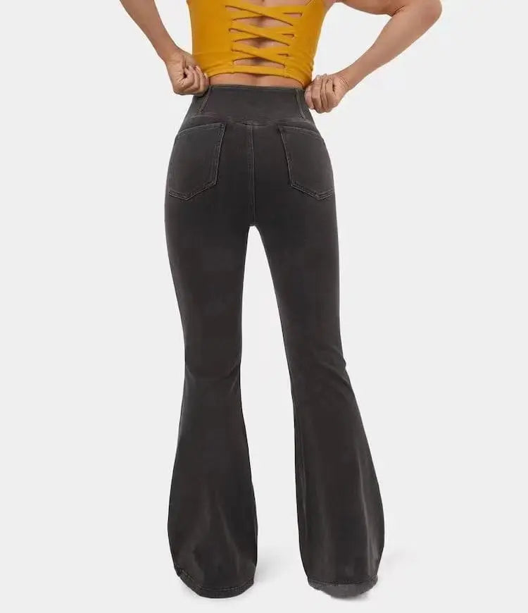 BowLift | Women's High Waist Flared Stretch Denim Jeans