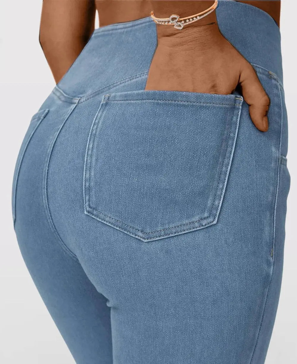 BowLift | Women's High Waist Flared Stretch Denim Jeans