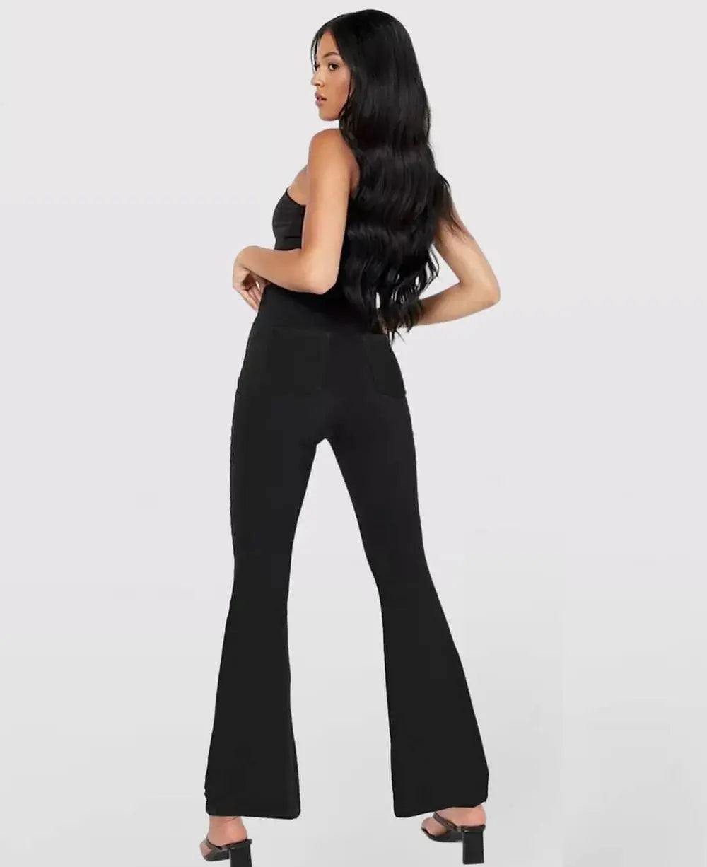 BowLift | Women's High Waist Flared Stretch Denim Jeans