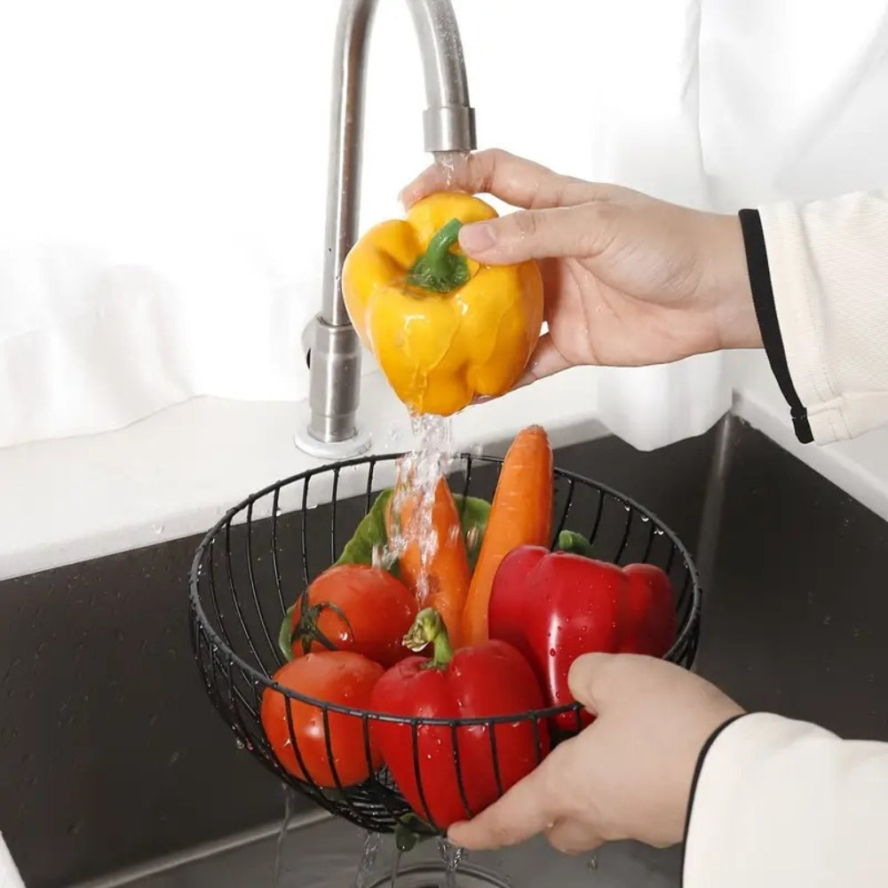 BowLift | Decorative Round Iron Fruit Tray