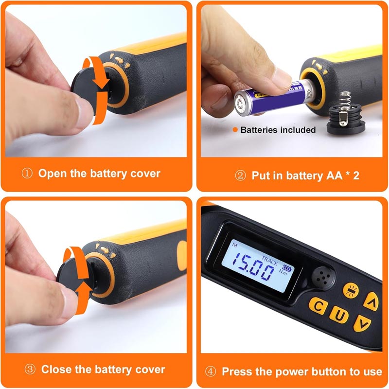 BowLift | 1/2 Drive Digital Torque Wrench 14.8-147.5 ft-lbs(20-200Nm) with Buzzer&LED Indicator Accuracy ±2%