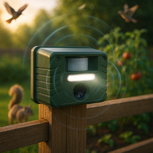 BowLift | Outdoor Ultrasonic Bird Repeller | Effective, Humane Woodpecker Deterrent for Gardens, Patios & Farms