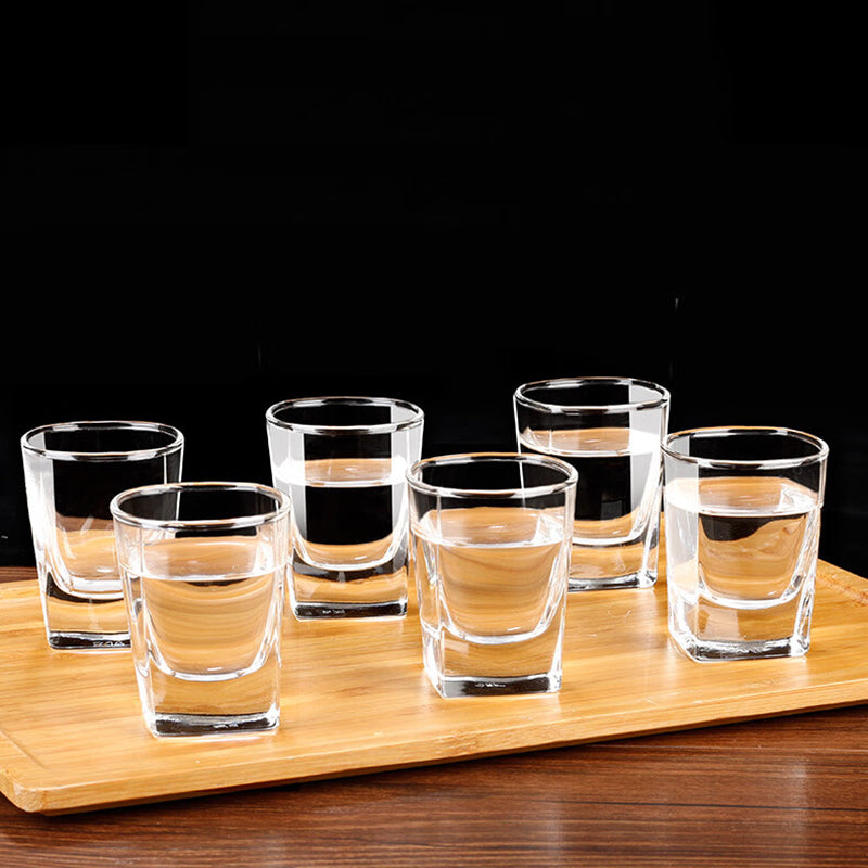 BowLift | Household White Spirits Cup Set Wine Dispenser Small Spirits Cup One Cup Chinese Restaurant Use 1 Pot 6 Cups Size