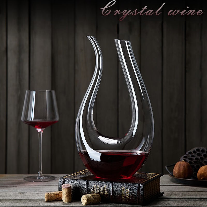 BowLift | European Style Crystal Thickened Red Wine Decanter Household Glass Wine Personality Creative Quick Wine Dispenser Crystal Swan Decanter 1.5L