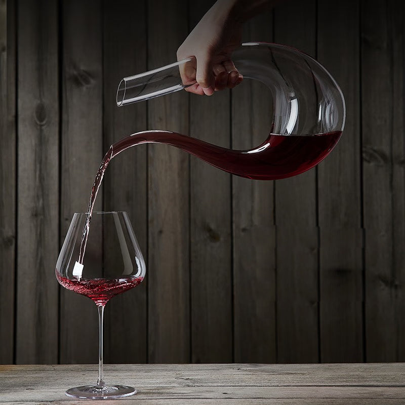 BowLift | European Style Crystal Thickened Red Wine Decanter Household Glass Wine Personality Creative Quick Wine Dispenser Crystal Swan Decanter 1.5L