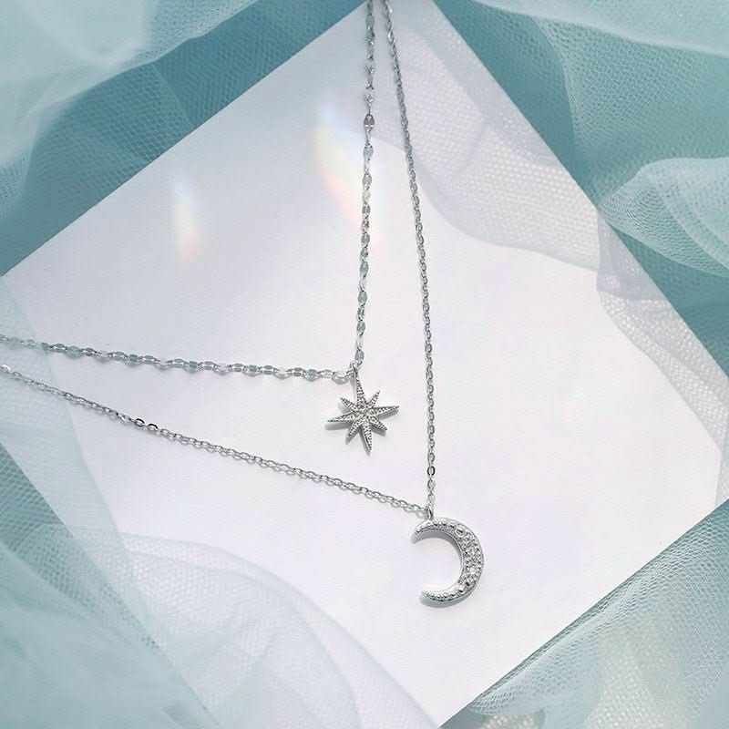 BowLift | Double moon necklace for elegance & romance